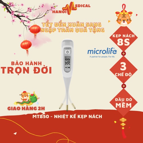 Nhiệt kế Điện tử KẸP NÁCH Microlife MT850 (8 giây) đầu dẻo đo thân nhiệt, môi trường - BẢO HÀNH TRỌN ĐỜI - CHÍNH HÃNG