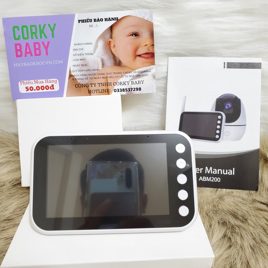 Máy báo khóc Corky Baby MBK502 Pro Max – 4.5inh. Camera xoay 360 ưu việt mới nhất 2020 !