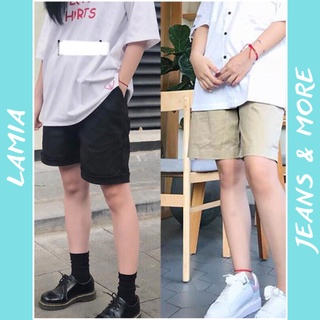Quần short kaki nam nữ basic unisex - quần đùi nữ thun kaki co dãn ống rộng ulzzang q23 - lamia
