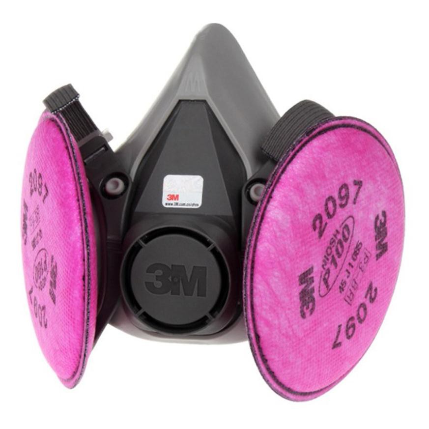 FULL BỘ MẶT NẠ 2 PHIN 3M 6200 LỌC BỤI, VIRUS DÙNG PHIN 3M 2097 (3M 6200 + 3M 2097)