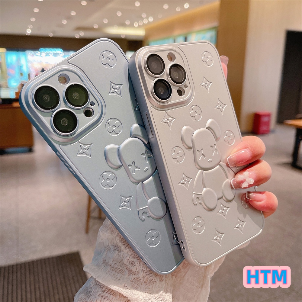 Ốp Điện Thoại TPU Mềm In Hình Hoạt Hình 3D Có Phim Bảo Vệ Ống Kính Cho iPhone 13 12 11 Pro Max Promax XS Max XR X 7 Plus 8 8Plus