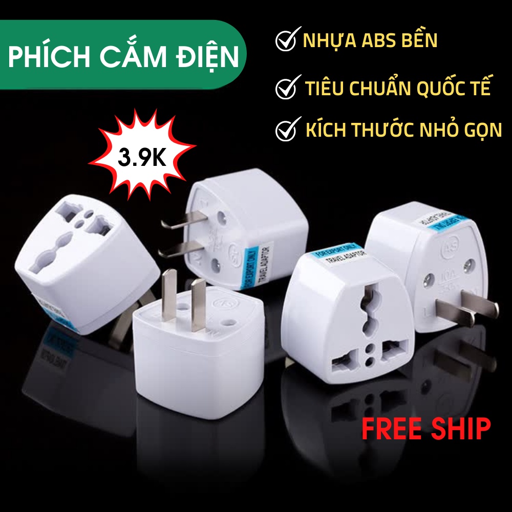 Ổ Cắm Điện 3 Chấu Gắn Tường Đa Năng Tiện Dụng ATILA SHOP