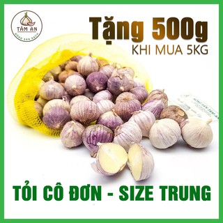 2kg tỏi cô đơn loại trung. Tặng 500g tỏi cùng loại khi mua 5kg