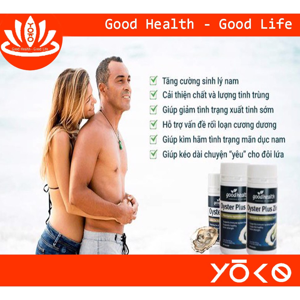 [Dùng Là Phê] Tinh Chất Hàu New Zealand Good Health Oyster Plus Tăng Cường Sinh Lực Lọ 30 Viên - YoKo Pharma