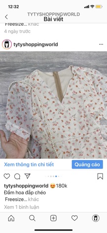 Đầm hoa đắp chéo