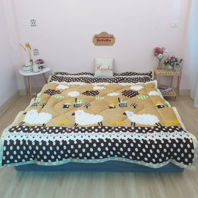 Chăn lông cừu đại hàn HASUKO siêu mềm,siêu nhẹ,siêu ấm trong mùa đông giá lạnh năm nay