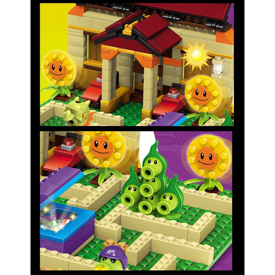 Bộ lego xếp hình hoa quả nổi giận plant and zombies - Mê cung