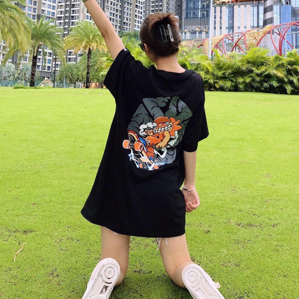ÁO THUN TAY LỞ SWE LOGOS UNISEX - GIN STORE
