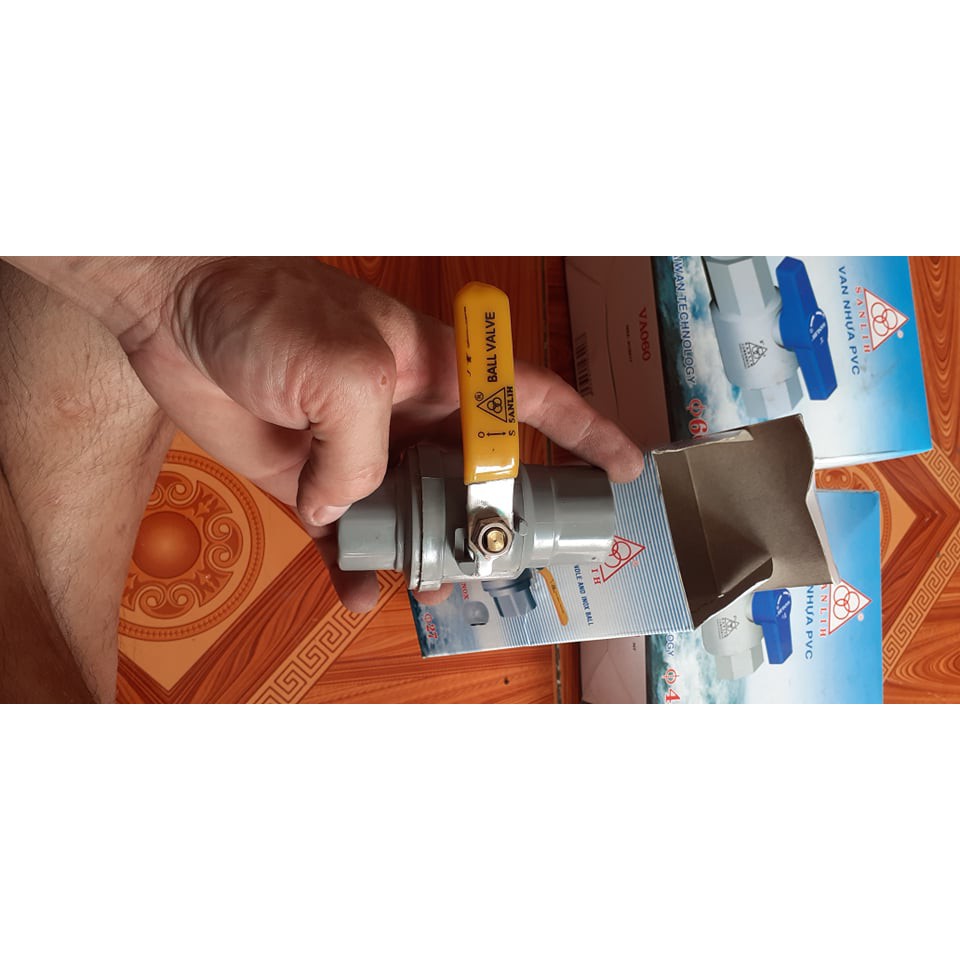 Van nhựa PVC phi 60, 49, 42, 34, 27, 21 SanLih Made in: TAIWAN [van khóa nhựa]