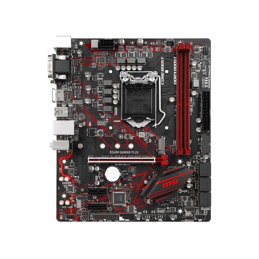 Bo mạch chủ Mainboard MSI B360M Gaming Plus (Intel B360, Socket 1151, m-ATX, 2 khe RAM DDR4) - hàng new full box