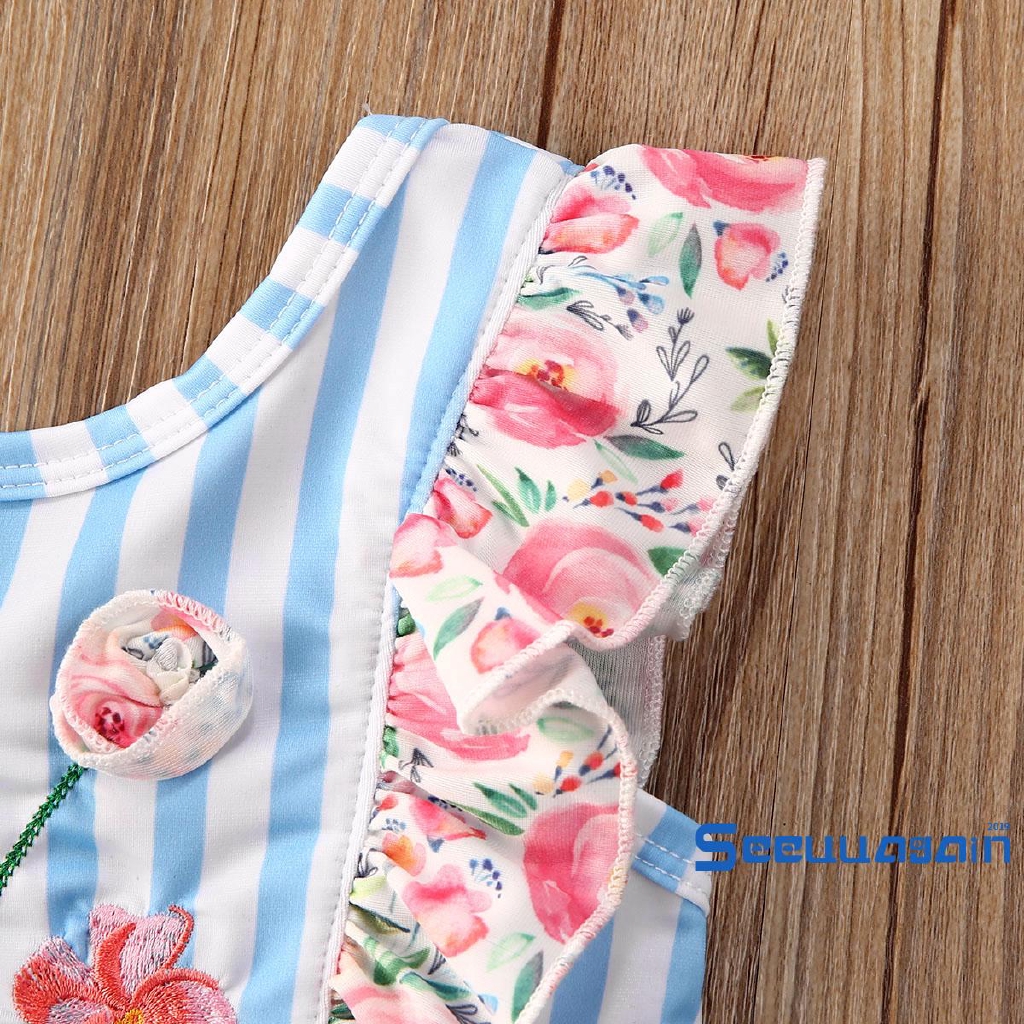 Bộ Đồ Bơi Bikini Hình Nàng Tiên Cá Cho Bé Gái 1-7 Tuổi