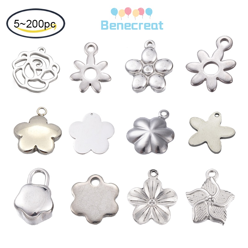 Bộ 5 Cái 200 Cái Nhẫn Thép Không Gỉ 304 Màu Sắc