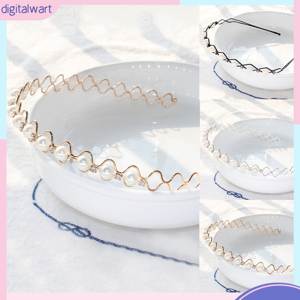 Băng Đô Cài Tóc Đính Đá Và Ngọc Trai Giả Thời Trang Cho Nữ