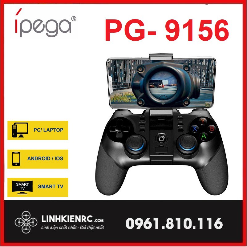 Tay Cầm Chơi Game Ipega PG-9156 Kết Nối Bluetooth Dùng Cho Android / Iphone / PC / Laptop / TV Box