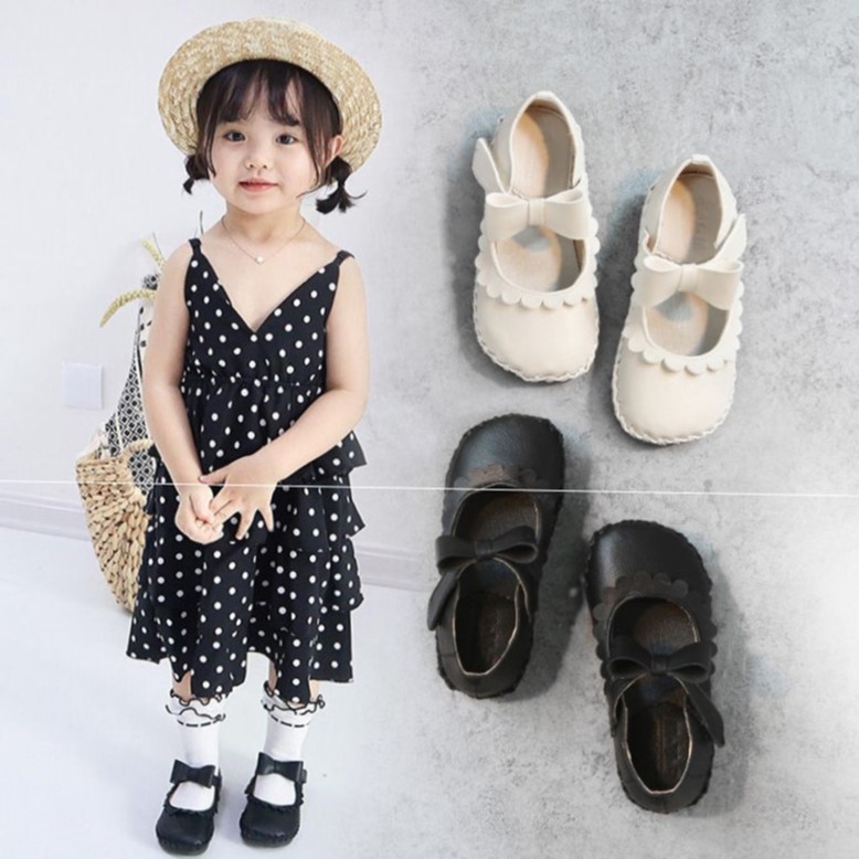 Giày Búp Bê Đế Mềm Chống Trượt Phong Cách Hàn Quốc Cho Bé Gái