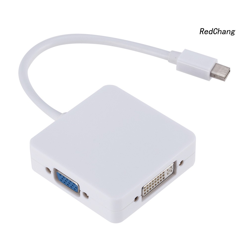 -SPQ- 3in1 Mini Display Port DP to DVI VGA HDMI Adapter Cable for MacBook Thunderbolt