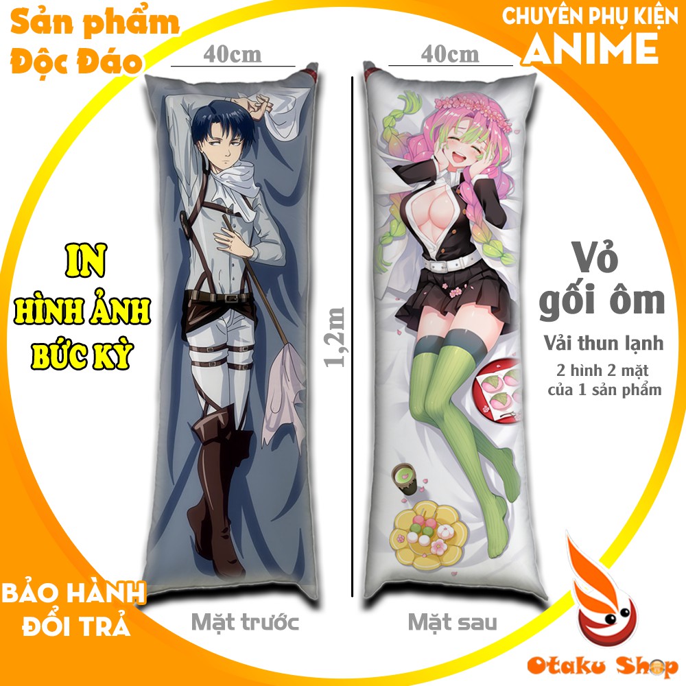 (Đọc mô tả trước khi đặt) Áo gối, Ruột Gối Anime 120 x 40 cm Kích thước dài 1m2 Vỏ gối có thể in tất cả hình Dakimakura