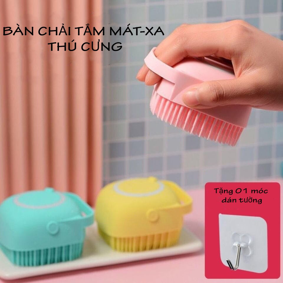 02 Bàn chải tắm mát-xa tạo bọt cho thú cưng