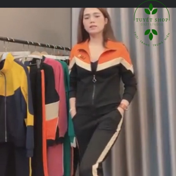 Set Bộ Thu Đông Nữ Dai tay Quần Ống Đứng Chất Umi Hàn Siêu Đep Siêu Điệu Đà - Bộ Thể Thao Thu Đông Nữ