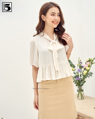 Áo sơ mi nơ buộc cổ Twentyfive N1010