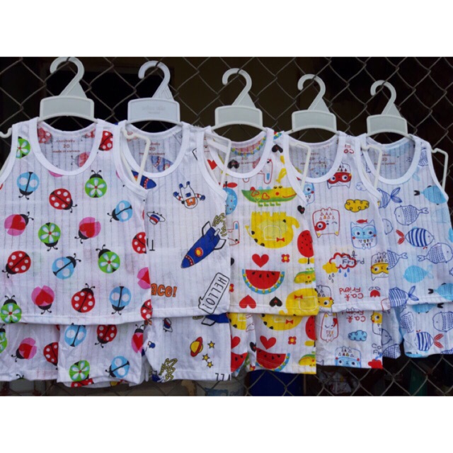 Bộ ba lỗ cotton giấy