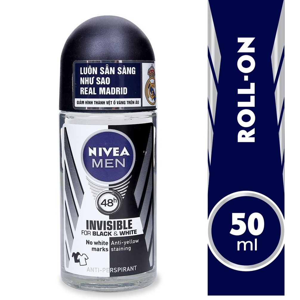 Xịt Ngăn Mùi Giảm Vết Ố Vàng Nivea Men Invisible For Black & White 150ml | BigBuy360 - bigbuy360.vn