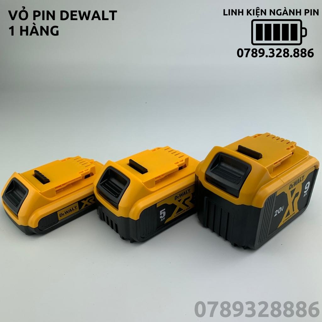 Vỏ mạch pin Dewalt 18V 2.5Ah Li-ion full tem, 1 hàng cell, có Led báo pin, nhận sạc zin