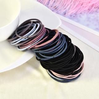 Set 100 dây thun cột tóc co giãn dành cho nữ