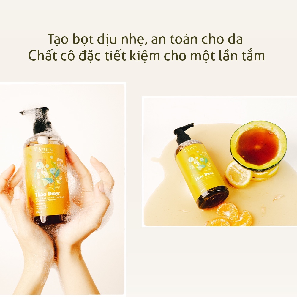 Sữa Tắm Thảo Dược Mụn Lưng The Fleura Sữa Tắm Thiên Nhiên, Ngăn Mụn Cơ Thể, Dưỡng Ẩm, Phù Hợp Cho Mẹ và Bé
