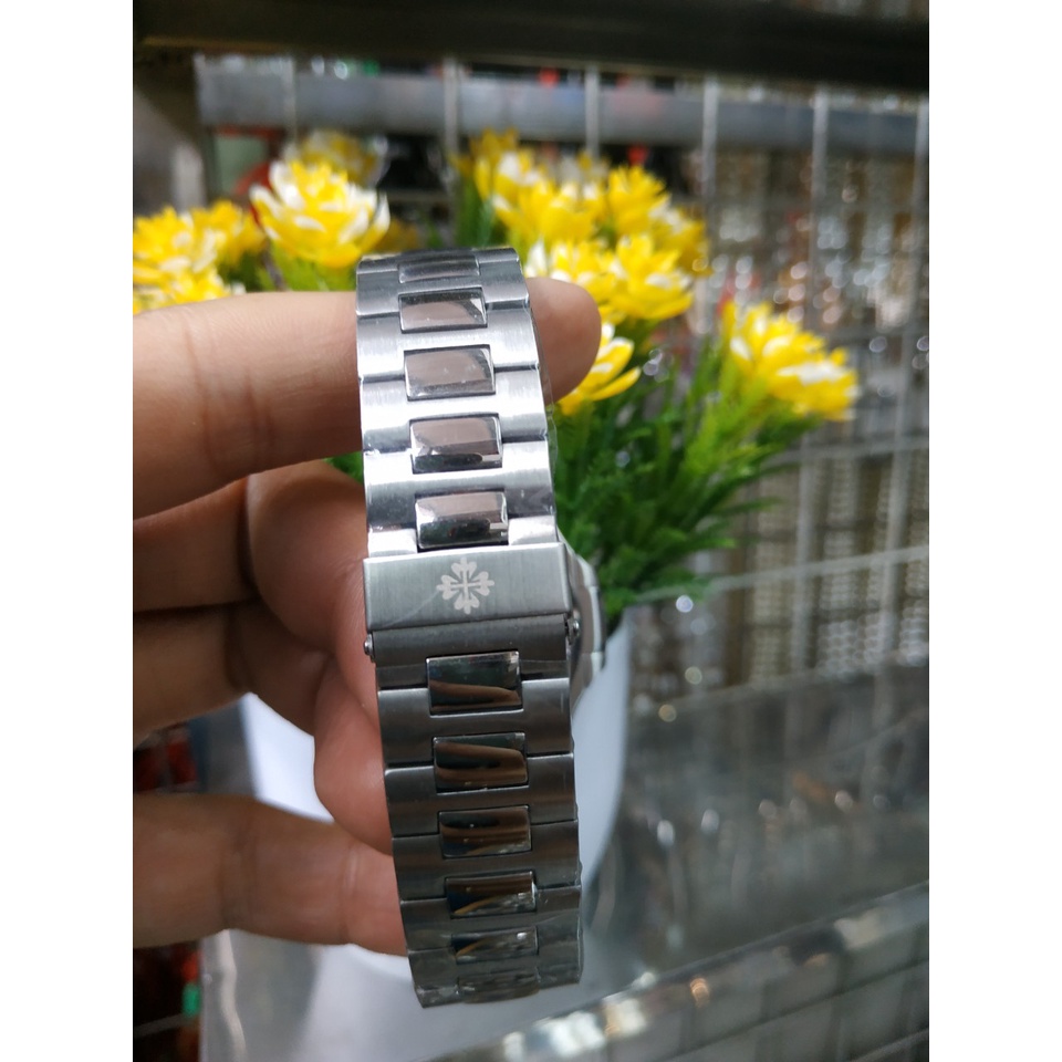 ĐỒNG HỒ NAM AUTOMATIC NAUTILUS MẶT TRĂNG DÂY KIM LOẠI - Bảo Hành 2 năm