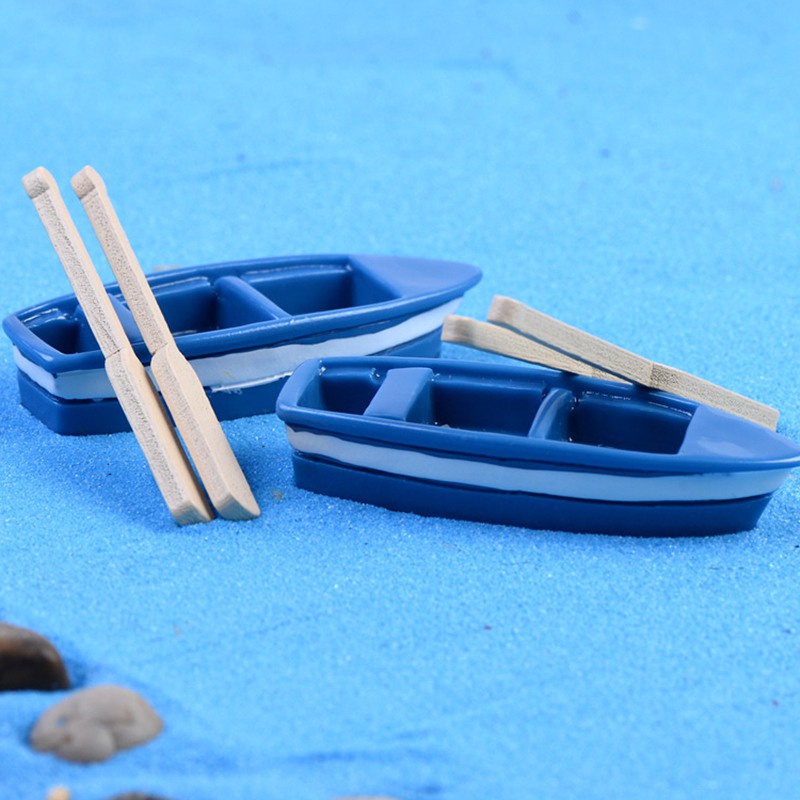 Set 6 Mô Hình Thuyền Gỗ Trang Trí Sân Vườn