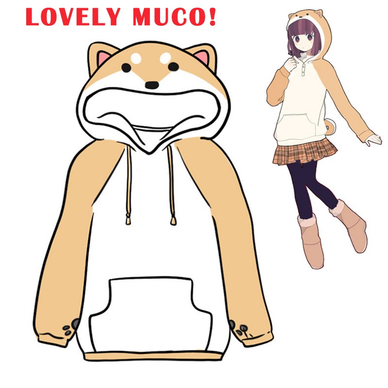 Áo hoodie mỏng phong cách Lolita Lovely Muco! Shiba Inu