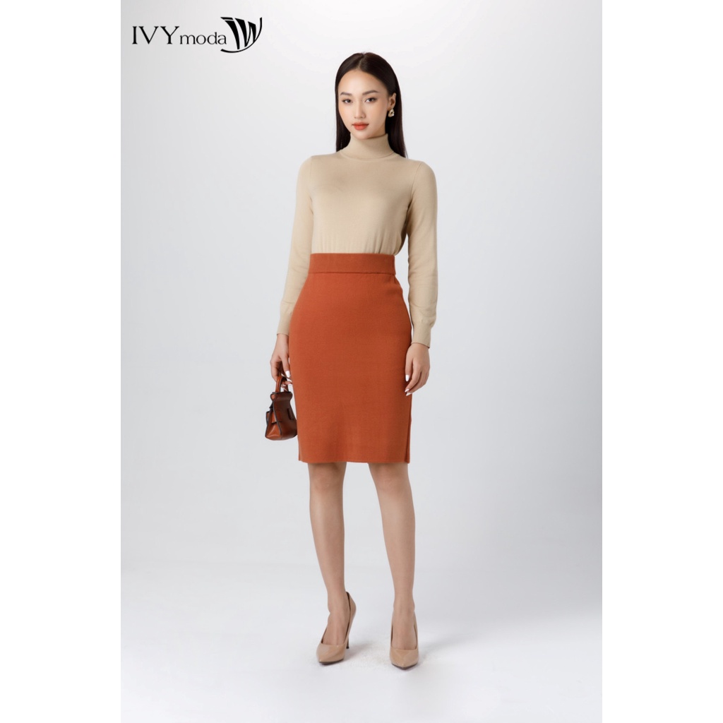Chân váy len nữ dáng bút chì IVY moda MS 30T0051