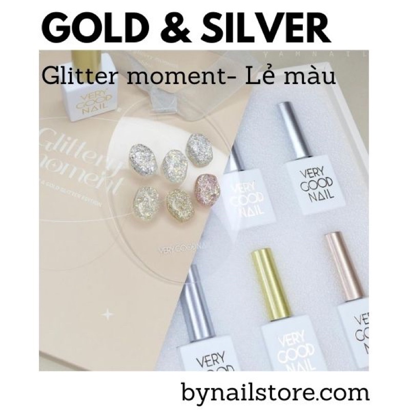 [Verygoodnail] Sơn gel nhũ cao cấp Hàn Quốc tách lẻ collection Gold &amp; Silver (1pcs)