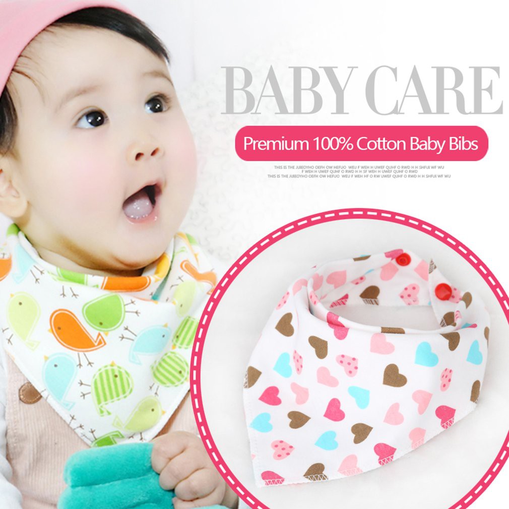 Sf Yếm Ăn Cotton Hình Tam Giác 16 Kiểu Họa Tiết Hoạt Hình Cho Bé