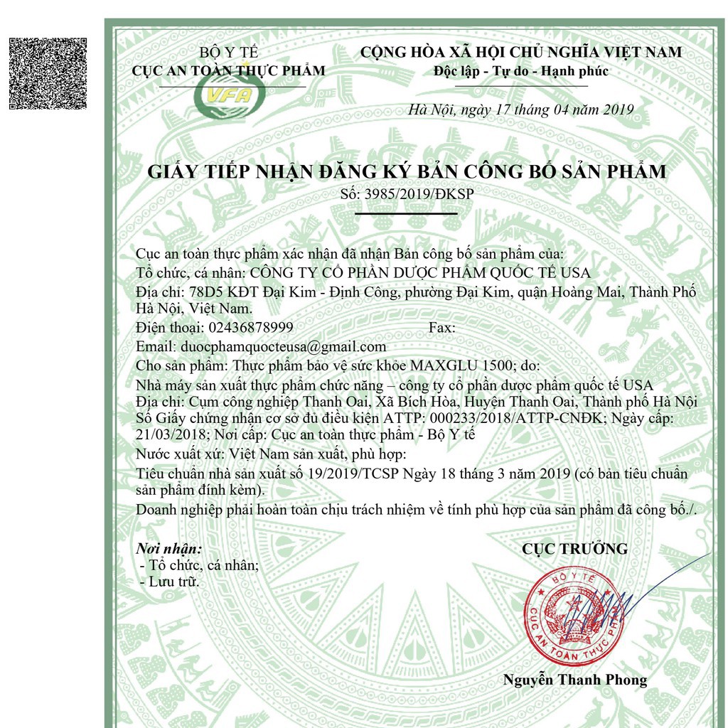 VIÊN UỐNG BỔ XƯƠNG KHỚP MAXGLU 1500