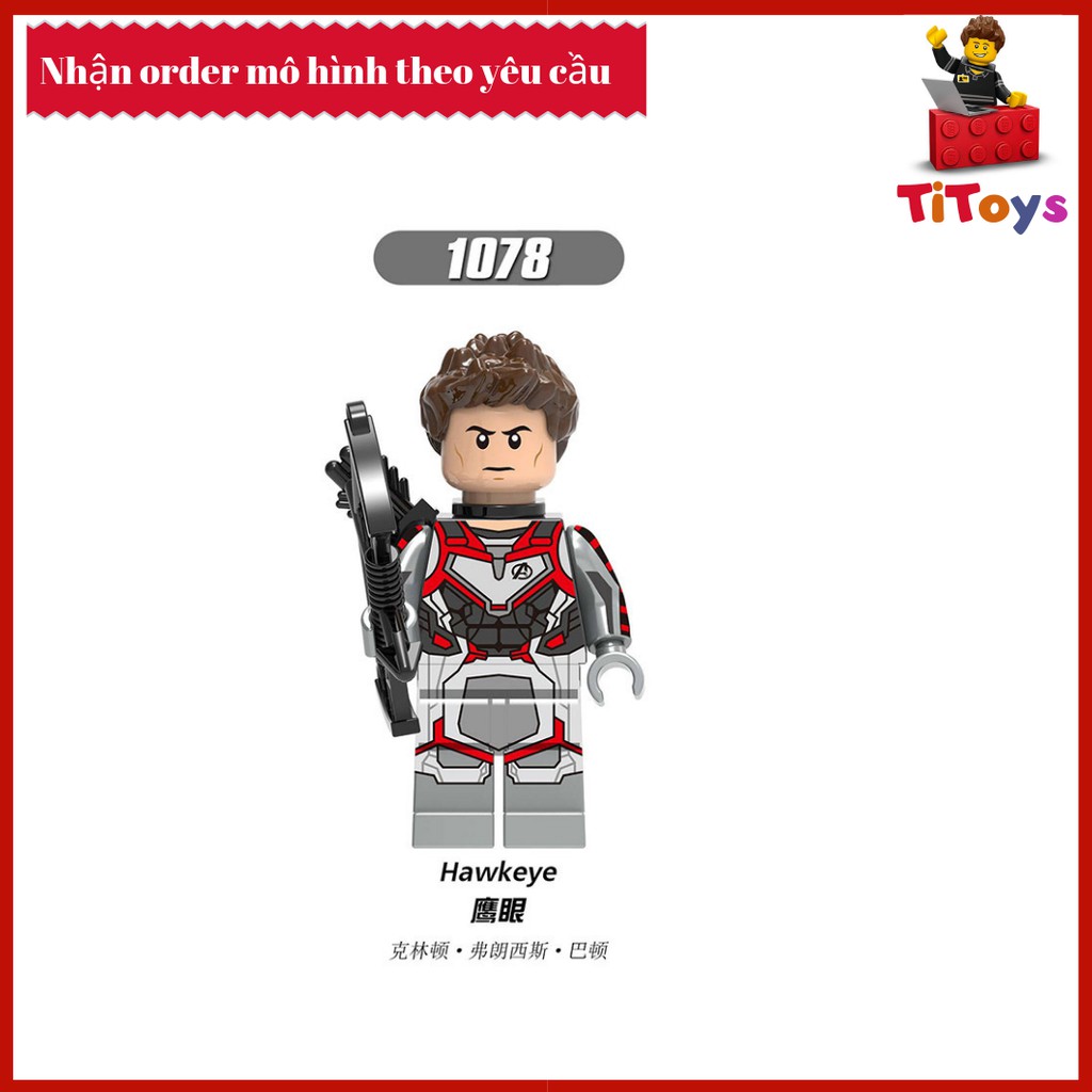 Minifigures Các Nhân Vật Siêu Anh Hùng Avenger 4 End Game - Đồ Chơi Lắp Ghép Xếp Hình Mô Hình XINH 0233