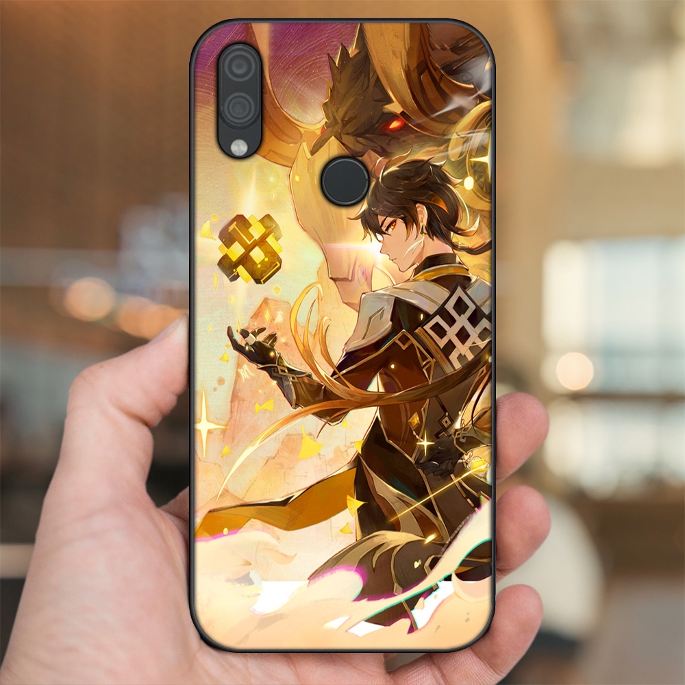 Ốp lưng Xiaomi Redmi Note 7, Note 7 Pro viền đen in hình Zhongli Genshin Impact