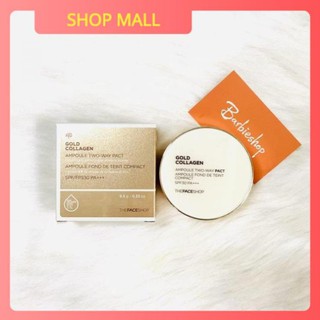 PHẤN PHỦ THE Face shop GOLD COLLAGEN APOULE TWO-WAY PACT SPF/FPS30 PA+++ (sỉ mỹ phẩm 116)