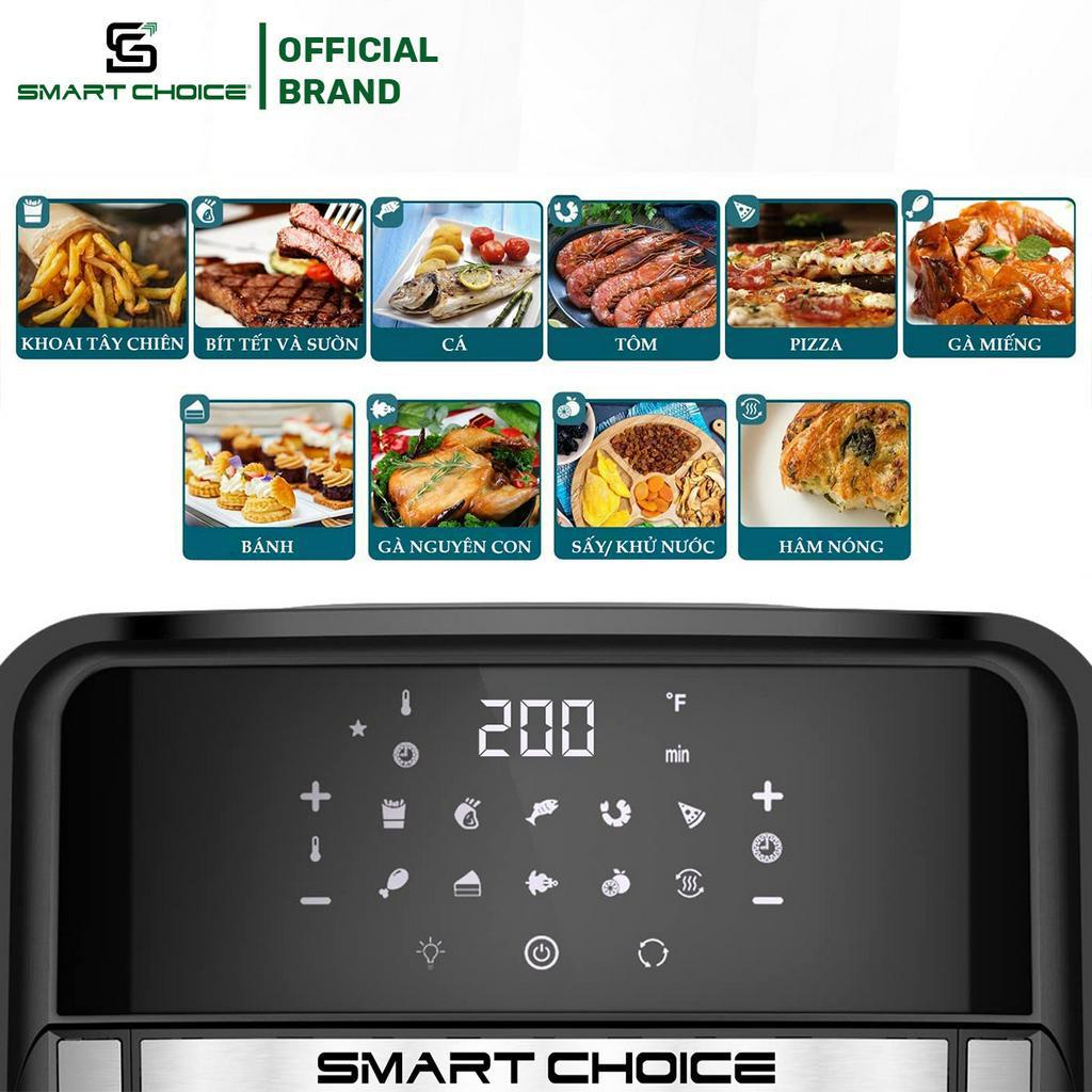 Nồi Chiên Không Dầu 12L SMARTCHOICE SCG-AFO12D Công Suất Mạnh 1800W - BH 18 Tháng