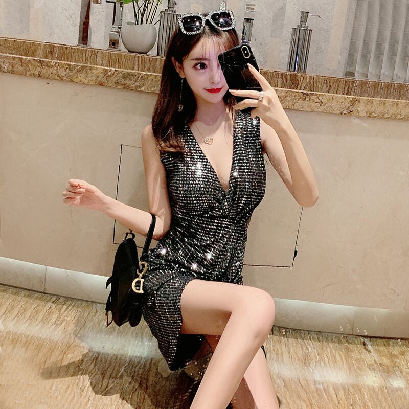 Đầm nữ dáng ôm Emilyshop họa tiết kim tuyến