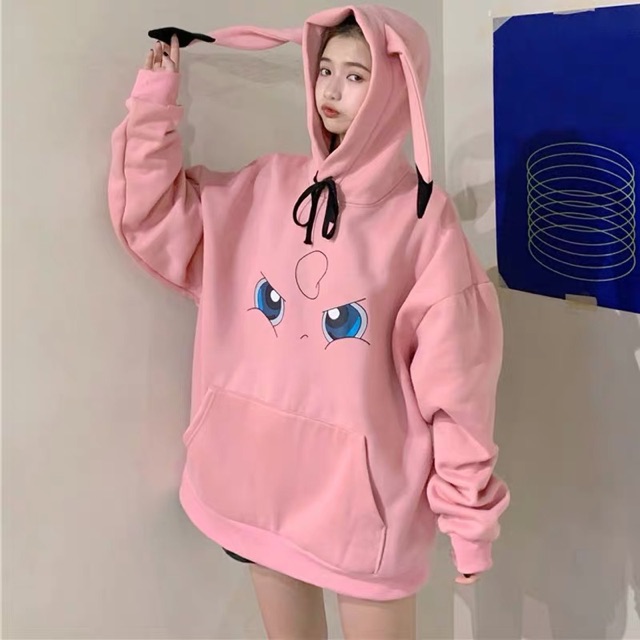 [FREESHIP ĐƠN TỪ 50K] Áo hoodie mũ tai nhiều màu in hình dễ thương KAN1119