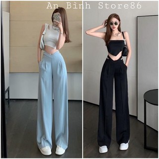 Quần Ống Suông cạp cao khoét eo siêu hot_M55