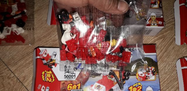 Lắp ráp Lego Xe tàu của Lính cứu hỏa 56001 có nhiều chi tiết