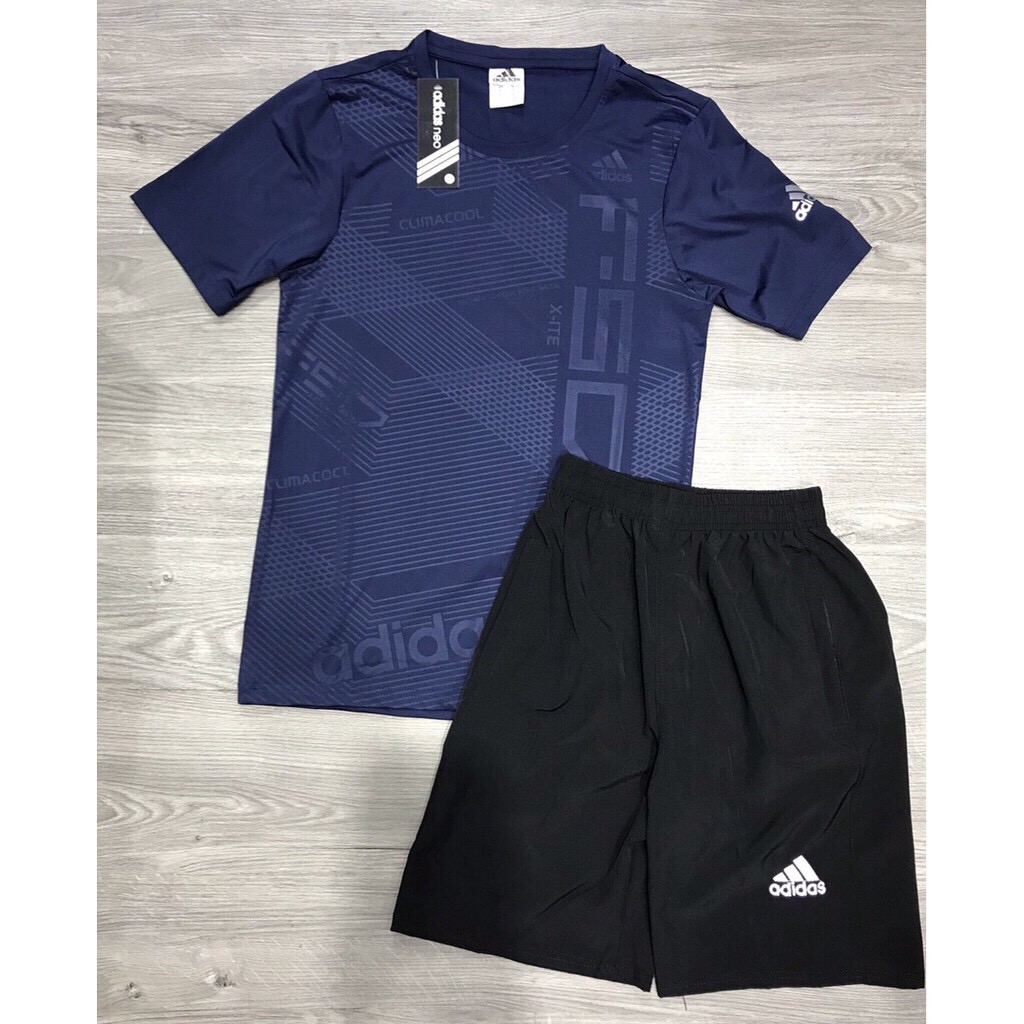 Bộ Quần Áo Thể Thao Nam Cổ Tròn Ép Vân Cao Tần F50 Siêu Đẹp | BigBuy360 - bigbuy360.vn