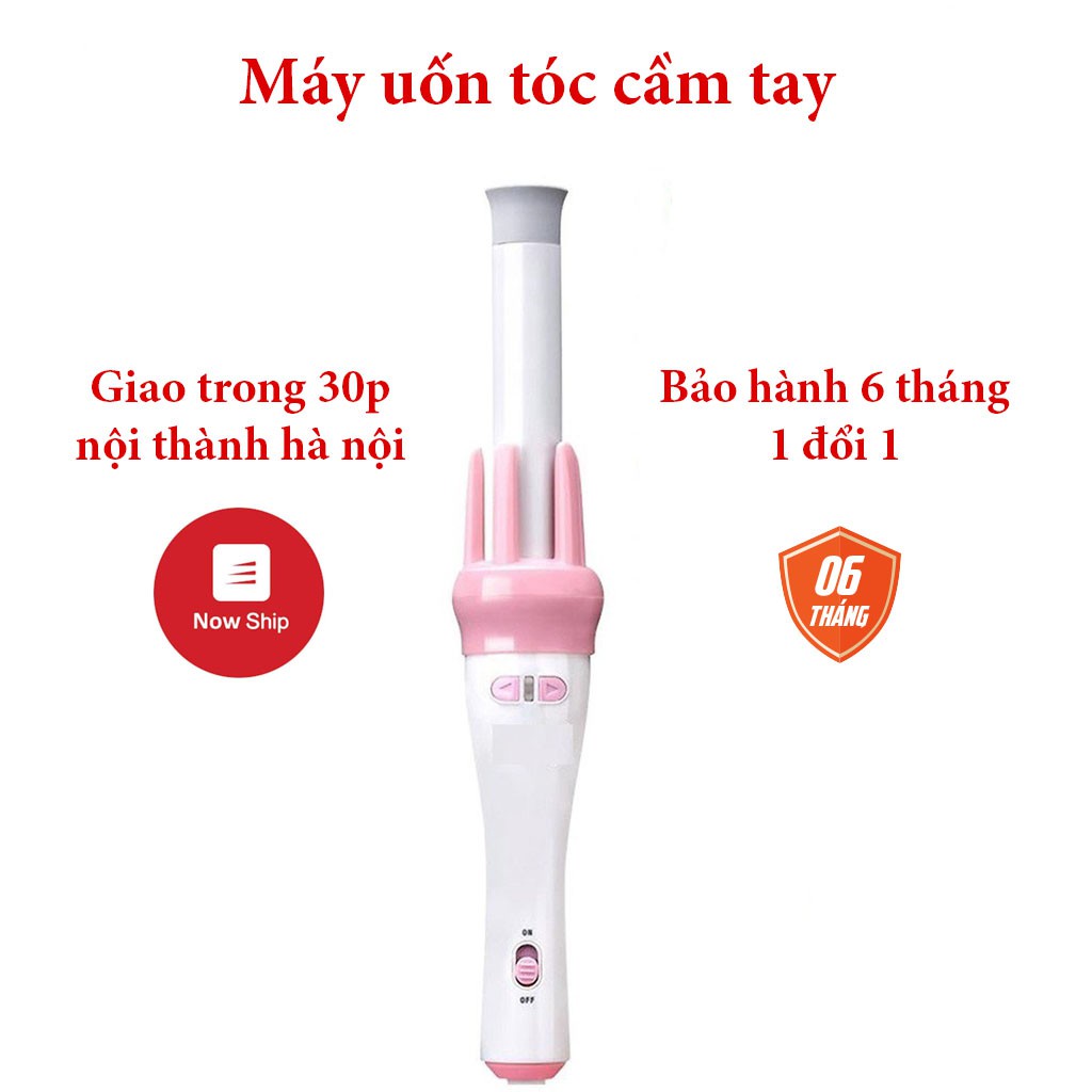 Máy Uốn Tóc Xoăn Vivo Xoay Tự Động 360 Độ, Lược Đệm Làm Xoăn Xoay Tự Đông