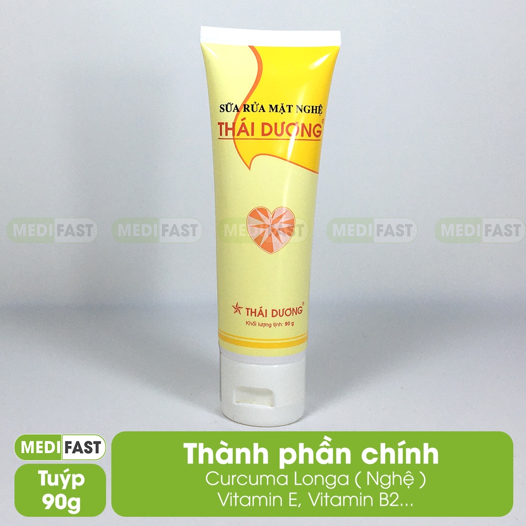 Sữa rửa mặt kem nghệ Thái Dương - Sữa rửa dưỡng da - Tuýp 90g