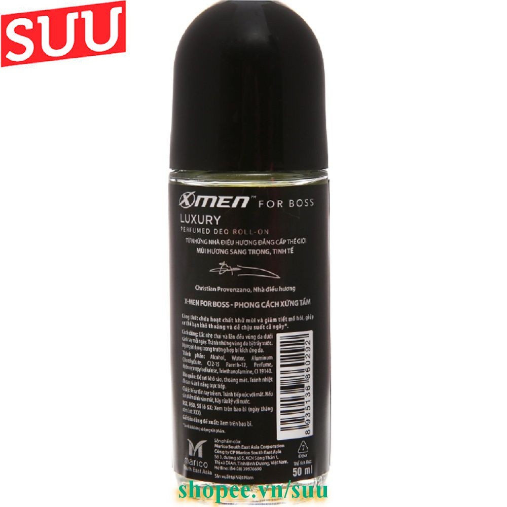 Lăn Khử Mùi 50ml X-Men For Boss Luxury, Chính Hãng. | BigBuy360 - bigbuy360.vn