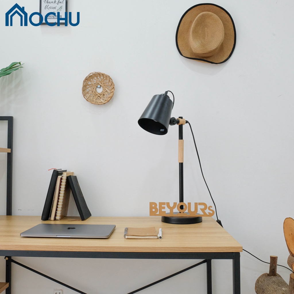 Bàn Làm Việc Thông Minh OCHU B-Neuly Table Phối Kệ Sách Khung Sắt Sơn Tĩnh Điện Chịu Lực Cao Lắp Ráp Deco Phòng Làm Việc