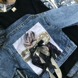 Sét áo bò kèm váy body